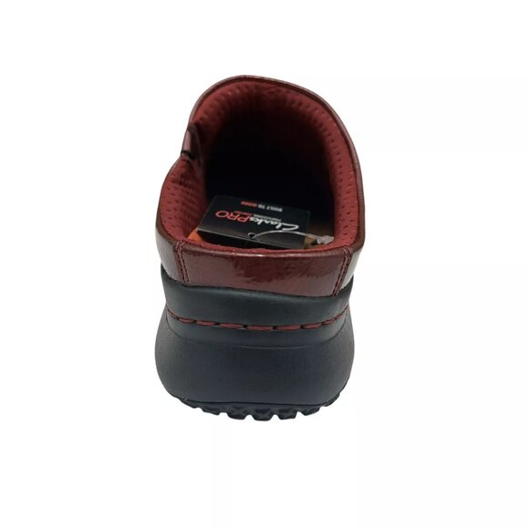 Clarks Women's ClarksPro Slip-on Clog Size 10 Burgundy Slip-resistant Flexible - Picture 6 of 12